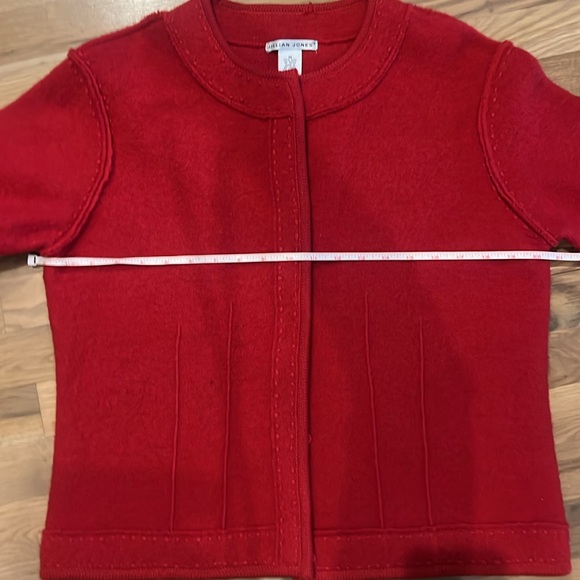 Red Jillian Jones Boiled Wool Jacket size M - Picture 6 of 9